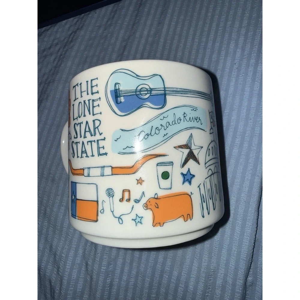 Starbucks TEXAS Lone State Been There Series 14 oz Coffee Tea Mug Western No Box